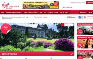 Preview 2 of the Virgin Experience Days website