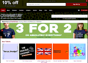 Preview 2 of the Chargrilled T-Shirts website