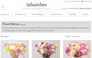 Preview 2 of the Bunches Flowers website