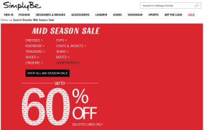 Preview 2 of the Simply Be website