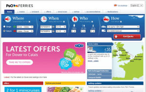 Preview 3 of the P&O Ferries website