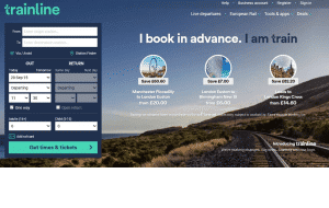 Preview 2 of the Trainline website