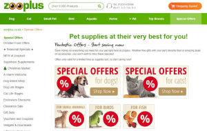 Preview 2 of the zooplus website