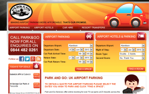 Preview 3 of the Park & Go website