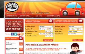 Preview 2 of the Park & Go website