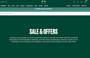 Preview 2 of the Body Shop website