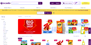 Preview 2 of the Ocado website