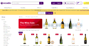 Preview 3 of the Ocado website