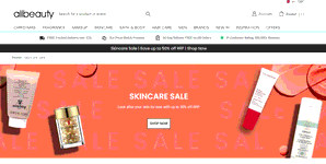 Preview 2 of the allbeauty website