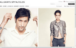Preview 2 of the AllSaints website