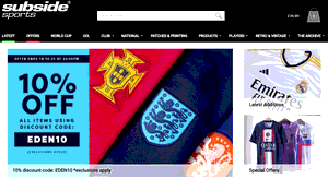Preview 2 of the Subside Sports website