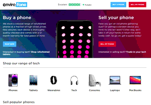 Preview 2 of the envirofone website