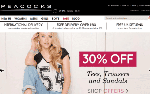 Preview 2 of the Peacocks website