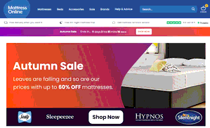 Preview 2 of the Mattress Online website