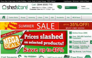 Preview 2 of the Shed Store website