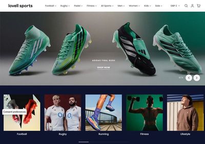 lovellsports.com homepage on 14 Oct 2026