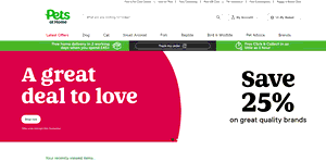 Preview 2 of the Pets At Home website