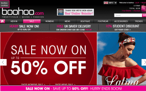 Preview 2 of the boohoo website