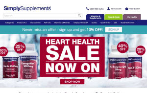 Preview 2 of the Simply Supplements website