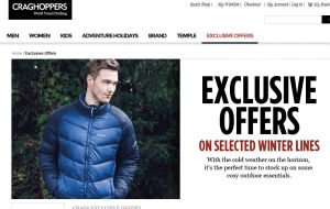 Preview 3 of the Craghoppers website