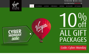 Preview 2 of the Virgin Balloon Flights website
