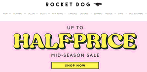 Preview 2 of the Rocket Dog Shoes website