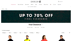 Preview 2 of the Dare2b website
