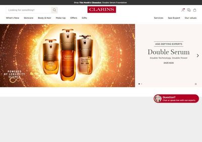 clarins.co.uk homepage on 15 Oct 2026
