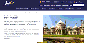 Preview 2 of the Just Go Holidays website