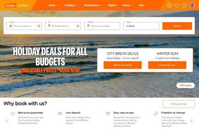 easyjet.com homepage on 14 Oct 2026