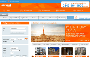 Preview 2 of the easyJet holidays website