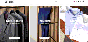 Preview 3 of the Suit Direct website