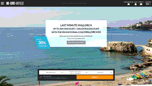 Preview 2 of the Be Live Hotels website