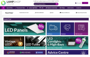 Preview 2 of the Lamp Shop Online website