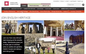 Preview 2 of the English Heritage Membership website