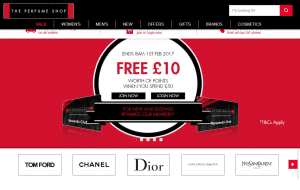 Preview 2 of the Perfume Shop website