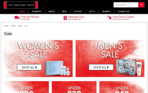 Preview 3 of the Perfume Shop website