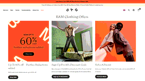 Preview 2 of the Bamboo Clothing website