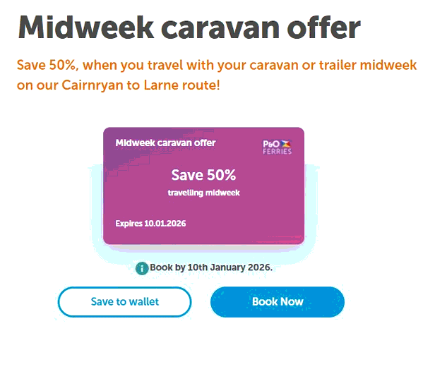 P&O Ferries shopping basket screenshot