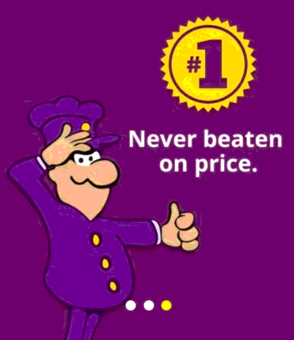 Purple Parking shopping basket screenshot