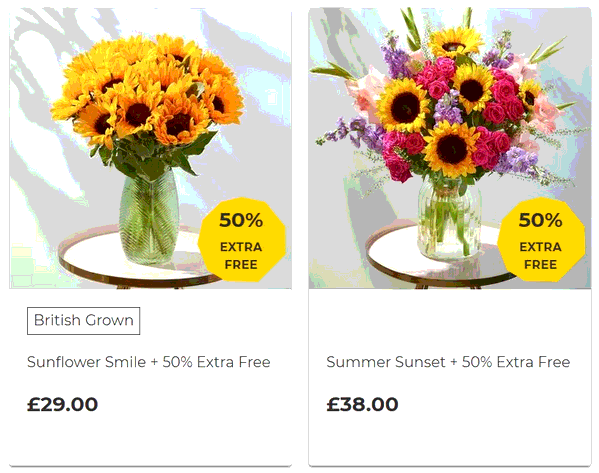 Flying Flowers shopping basket screenshot