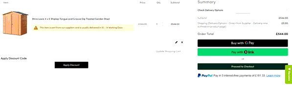 Keen Gardener shopping basket screenshot