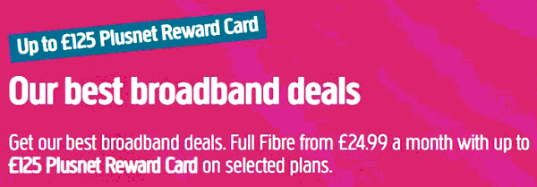 Plusnet Broadband shopping basket screenshot