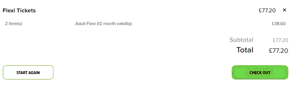 London Zoo shopping basket screenshot