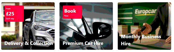 Europcar shopping basket screenshot