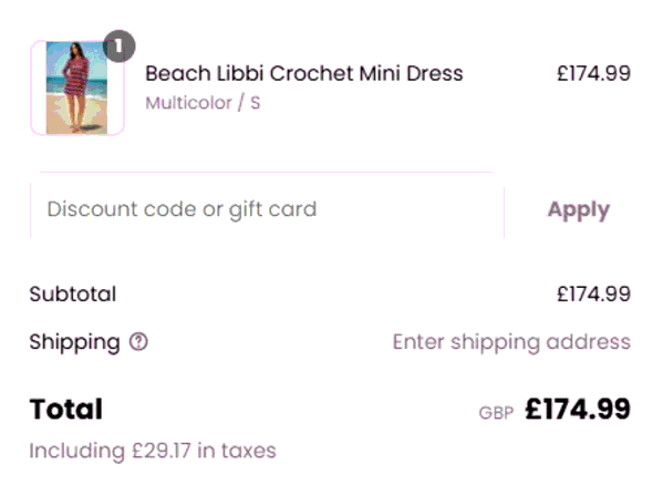 Spoiled Brat shopping basket screenshot