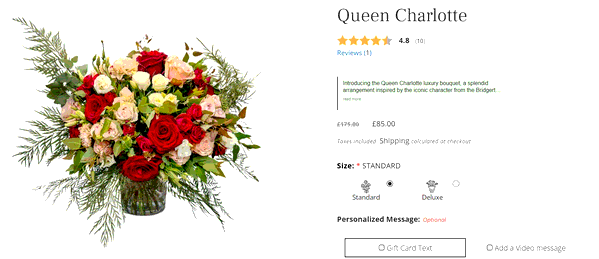 Flower Station shopping basket screenshot