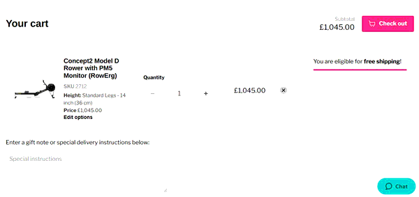 Best Gym Equipment shopping basket screenshot