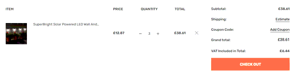 Simply LED shopping basket screenshot