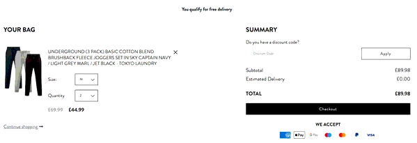 Tokyo Laundry shopping basket screenshot